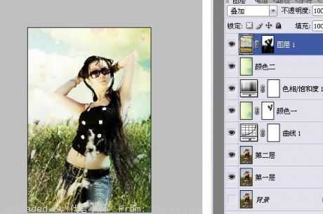 ‘Photoshop为美女风景照打造出小清新效果‘