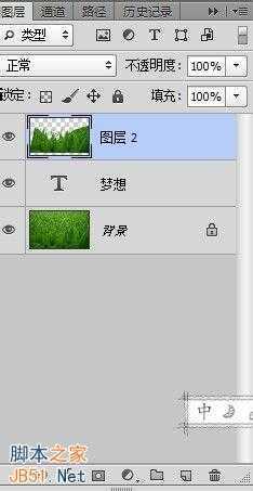 ‘如何利用PS制作绿色草丛里的文字‘