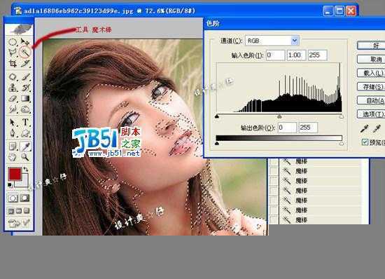 Photoshop把普通女孩变清幽美女