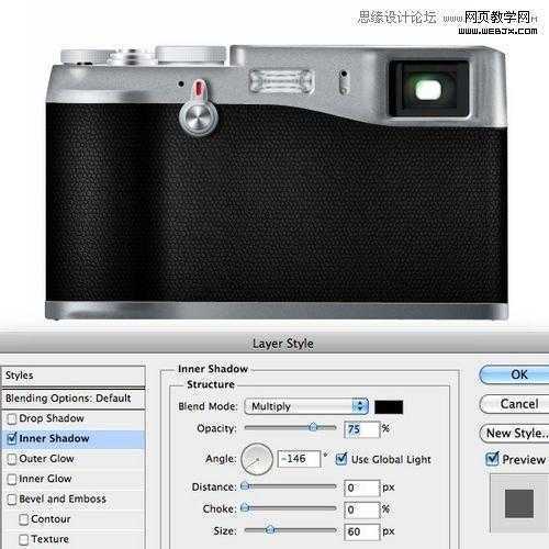 ‘Photoshop创建富士X100相机图标的制作教程‘