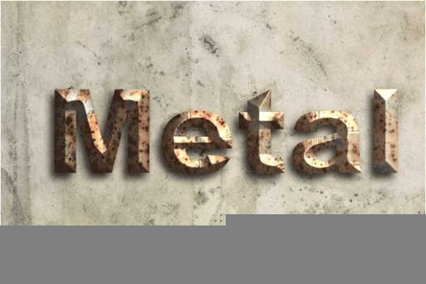 ‘PS制作锈迹斑驳的金属立体文字效果‘