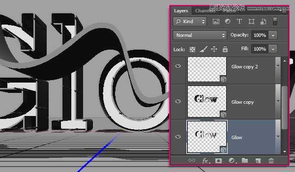 ‘Photoshop绘制超酷的3D门牌艺术字教程‘
