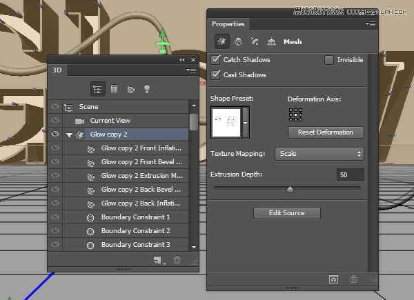 ‘Photoshop绘制超酷的3D门牌艺术字教程‘