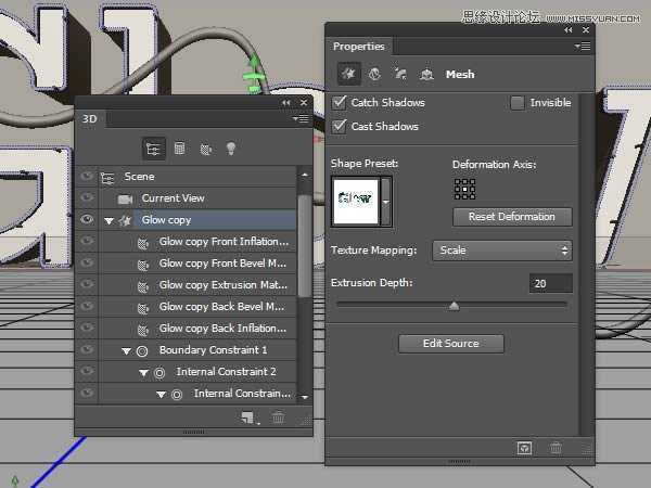 ‘Photoshop绘制超酷的3D门牌艺术字教程‘