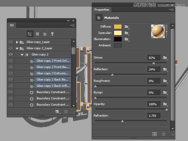 ‘Photoshop绘制超酷的3D门牌艺术字教程‘