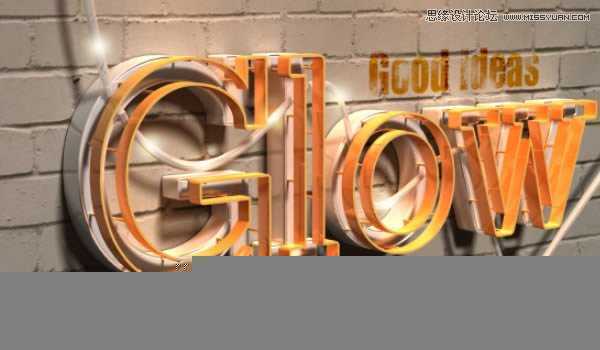 ‘Photoshop绘制超酷的3D门牌艺术字教程‘