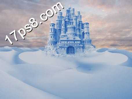 ‘用PS合成童话世界里冰雪城堡场景‘
