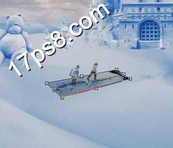 ‘用PS合成童话世界里冰雪城堡场景‘