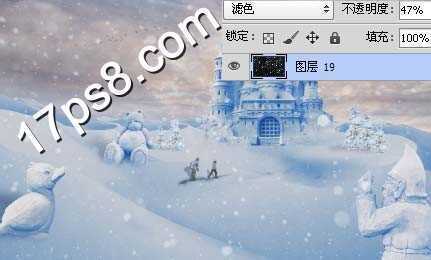 ‘用PS合成童话世界里冰雪城堡场景‘