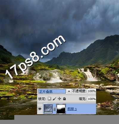 ‘photoshop制作出瀑布城堡的合成教程（二）‘