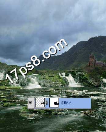 ‘photoshop制作出瀑布城堡的合成教程（二）‘