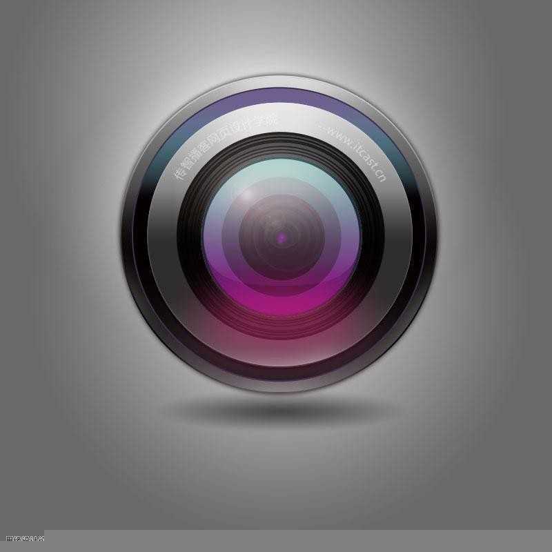 ‘Photoshop绘制超强质感的时尚数码相机镜头图标‘