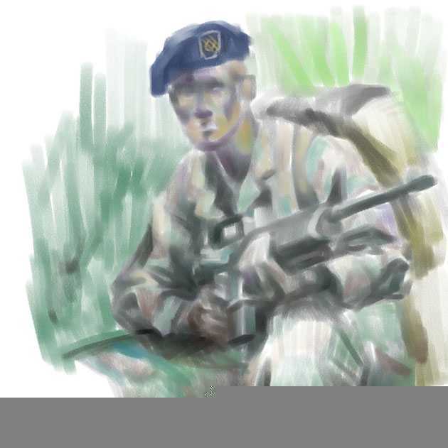 Painter绘制芦苇里的狙击手 脚本之家 painter教程