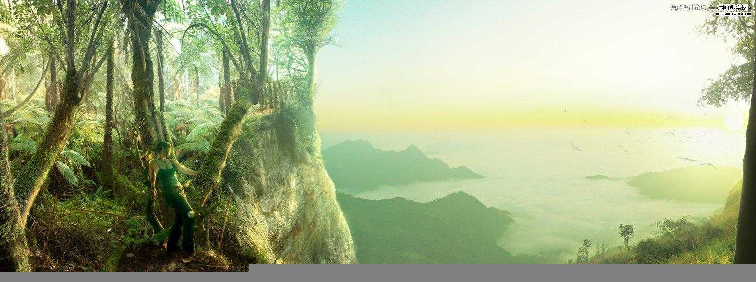 ‘Photoshop合成风景优美梦幻的景观全景创意教程‘