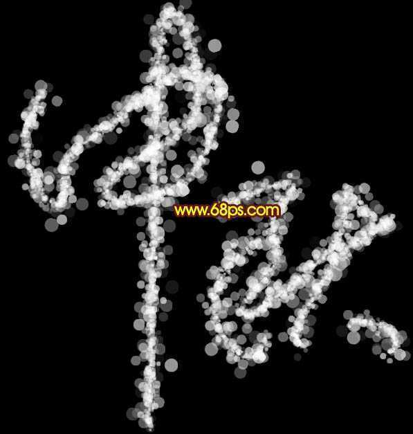 ‘Photoshop打造出唯美的中秋霓虹光斑字‘