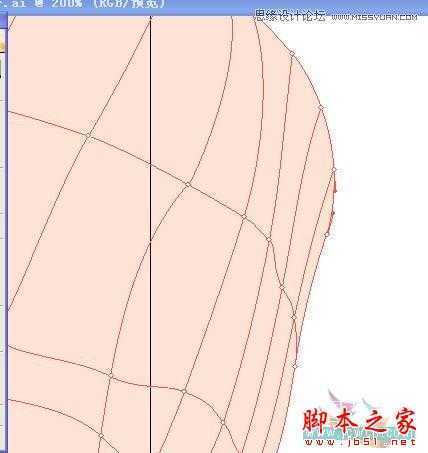 Illustrator网格工具绘制写实美女教程,脚本之家
