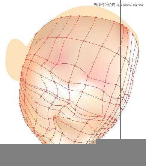 Illustrator网格工具绘制写实美女教程,脚本之家