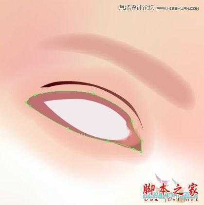 Illustrator网格工具绘制写实美女教程,脚本之家