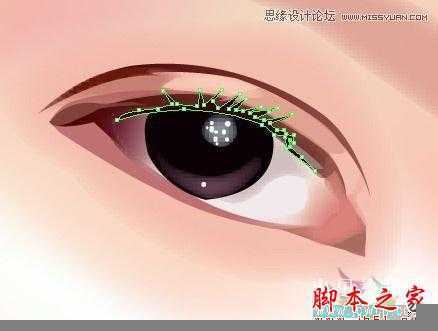 Illustrator网格工具绘制写实美女教程,脚本之家