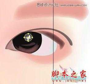 Illustrator网格工具绘制写实美女教程,脚本之家