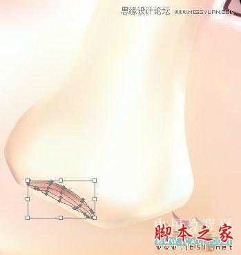 Illustrator网格工具绘制写实美女教程,脚本之家