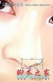 Illustrator网格工具绘制写实美女教程,脚本之家