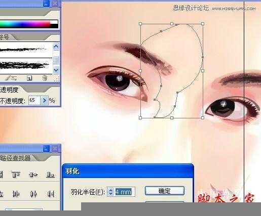 Illustrator网格工具绘制写实美女教程,脚本之家