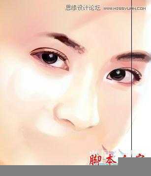 Illustrator网格工具绘制写实美女教程,脚本之家