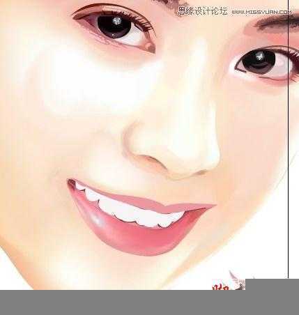 Illustrator网格工具绘制写实美女教程,脚本之家