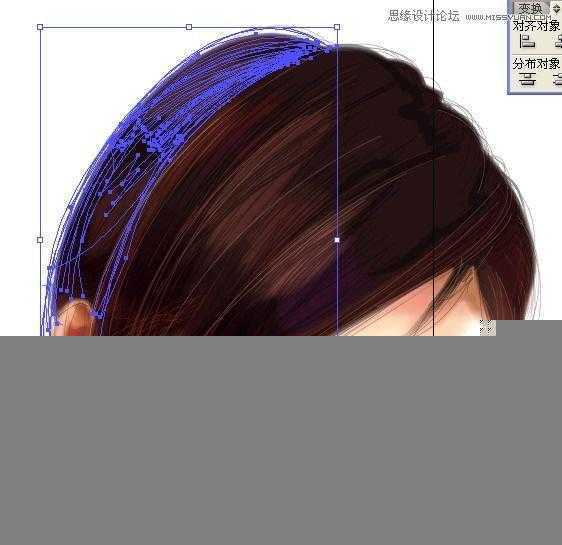Illustrator网格工具绘制写实美女教程,脚本之家