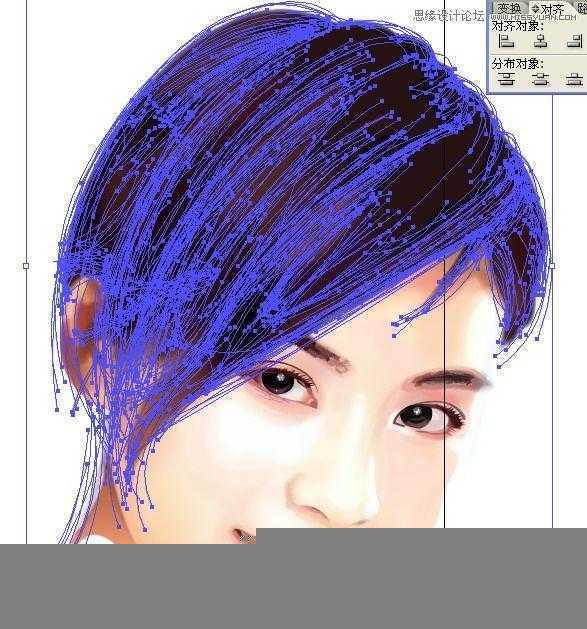 Illustrator网格工具绘制写实美女教程,脚本之家
