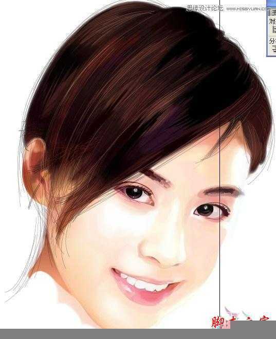 Illustrator网格工具绘制写实美女教程,脚本之家