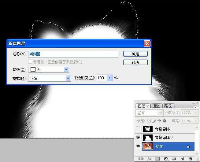 ‘ps利用通道混合器及画笔抠出毛发较多的宠物狗‘
