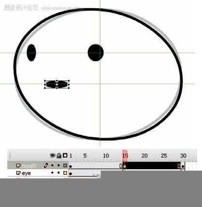 Flash cs3鼠绘教程：绘制一个大头表情,PS教程,思缘教程网