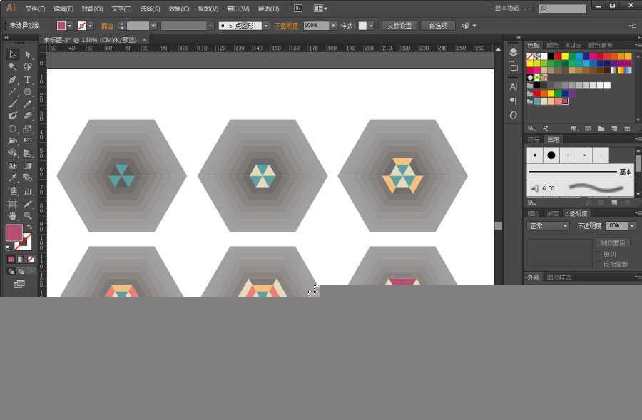 AI打造漂亮六边形无缝拼接背景 脚本之家 AI实例教程 技术分享
