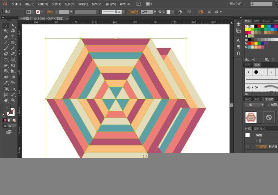 AI打造漂亮六边形无缝拼接背景 脚本之家 AI实例教程 技术分享