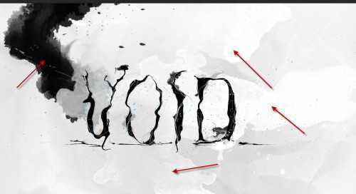 ‘Photoshop利用液化滤镜快速制作水墨艺术字技巧‘