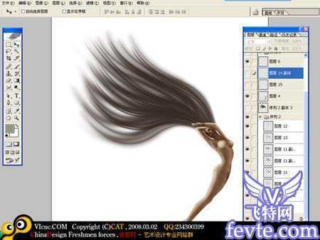 ‘PS鼠绘教程：PS鼠绘海底里的长发性感美人鱼‘