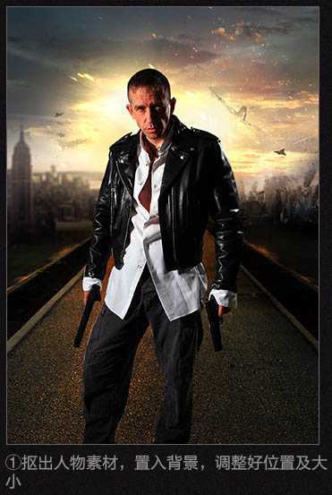 ‘Photoshop制作超酷的枪战片电影海报教程‘