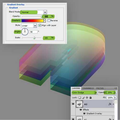 ‘Photoshop设计制作七彩缤纷多层水晶立体字教程‘