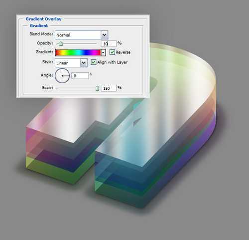 ‘Photoshop设计制作七彩缤纷多层水晶立体字教程‘