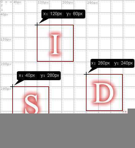 步骤三,图片局部坐标示意图