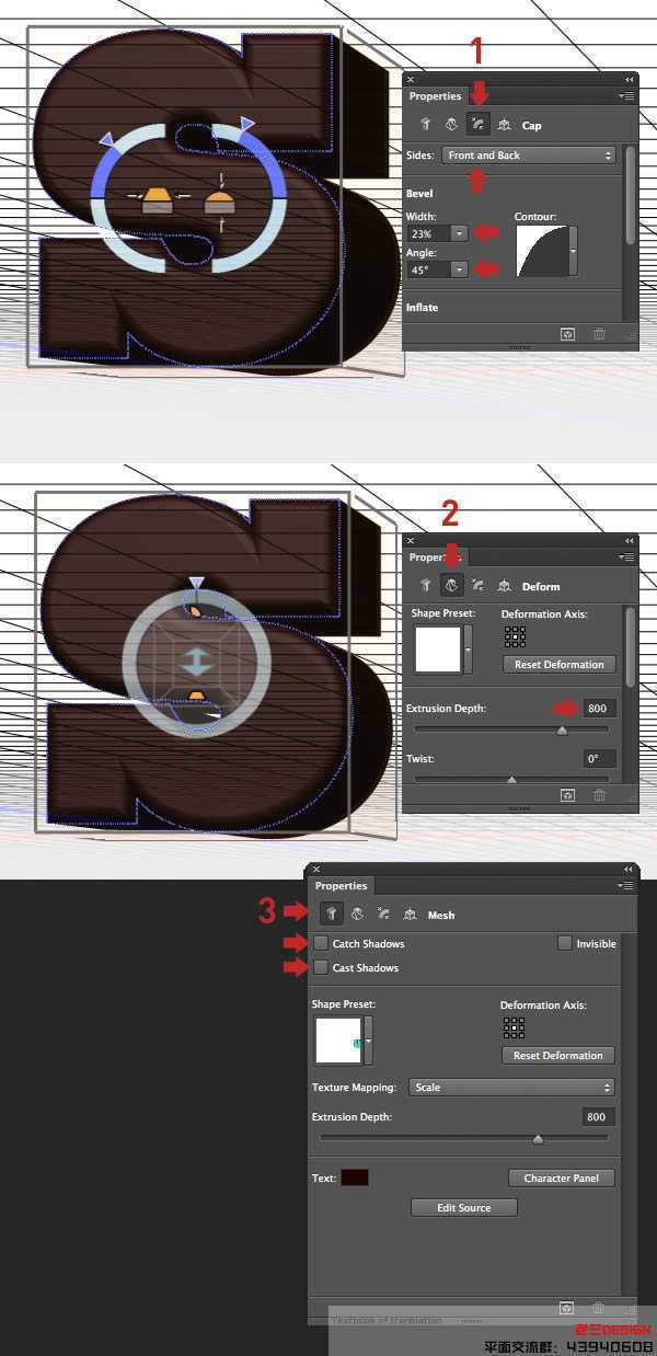 ‘Photoshop设计制作出逼真的巧克力糖果立体字‘