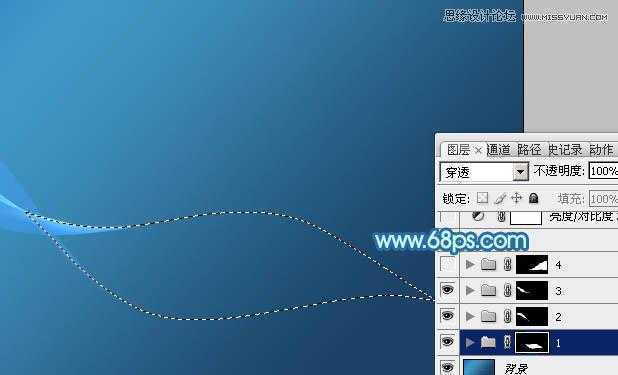 ‘教你用PS设计蓝色时尚的动感背景‘