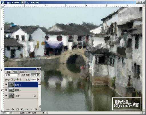 ‘photoshop利用历史艺术画笔快速打造水墨风格图片‘