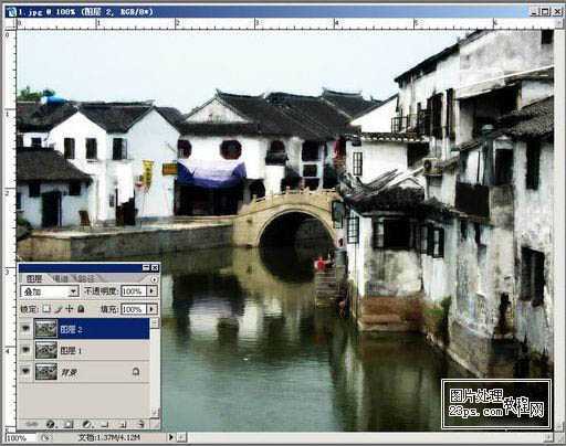 ‘photoshop利用历史艺术画笔快速打造水墨风格图片‘