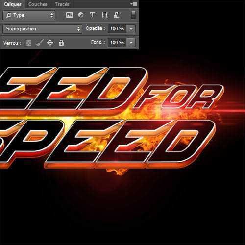 ‘Photoshop利用图层样式及手工复制工具制作极速动感火焰立体字‘