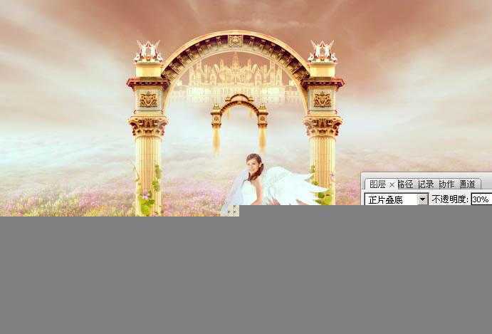 ‘Photoshop设计打造出圣洁唯美梦幻般的天使婚片‘