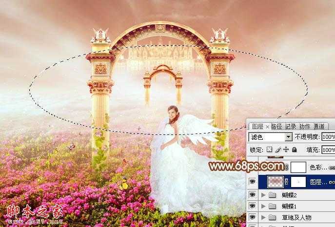 ‘Photoshop设计打造出圣洁唯美梦幻般的天使婚片‘