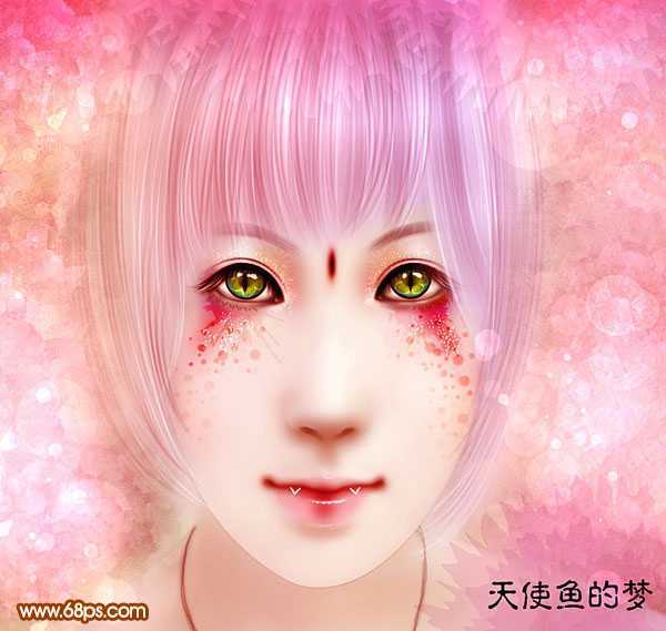 ‘photoshop将美女图片制作出超详细超漂亮的彩妆仿手绘教程‘